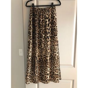 Forever 21 Leopard Print Maxi Skirt